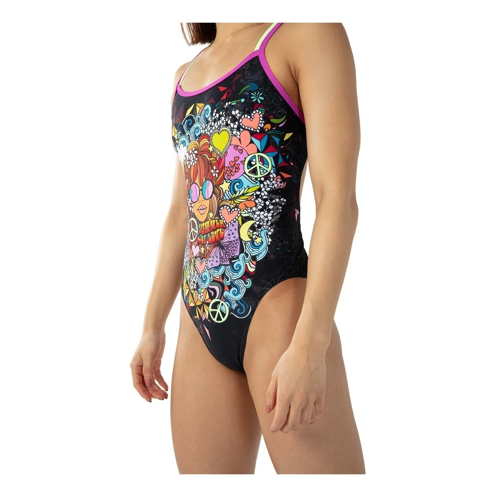 Speedo Hippy Chick Dreams Placement Double Crossback Femme Noir 3 Speedo Hippy Chick Dreams Placement Double Crossback Femme Noir