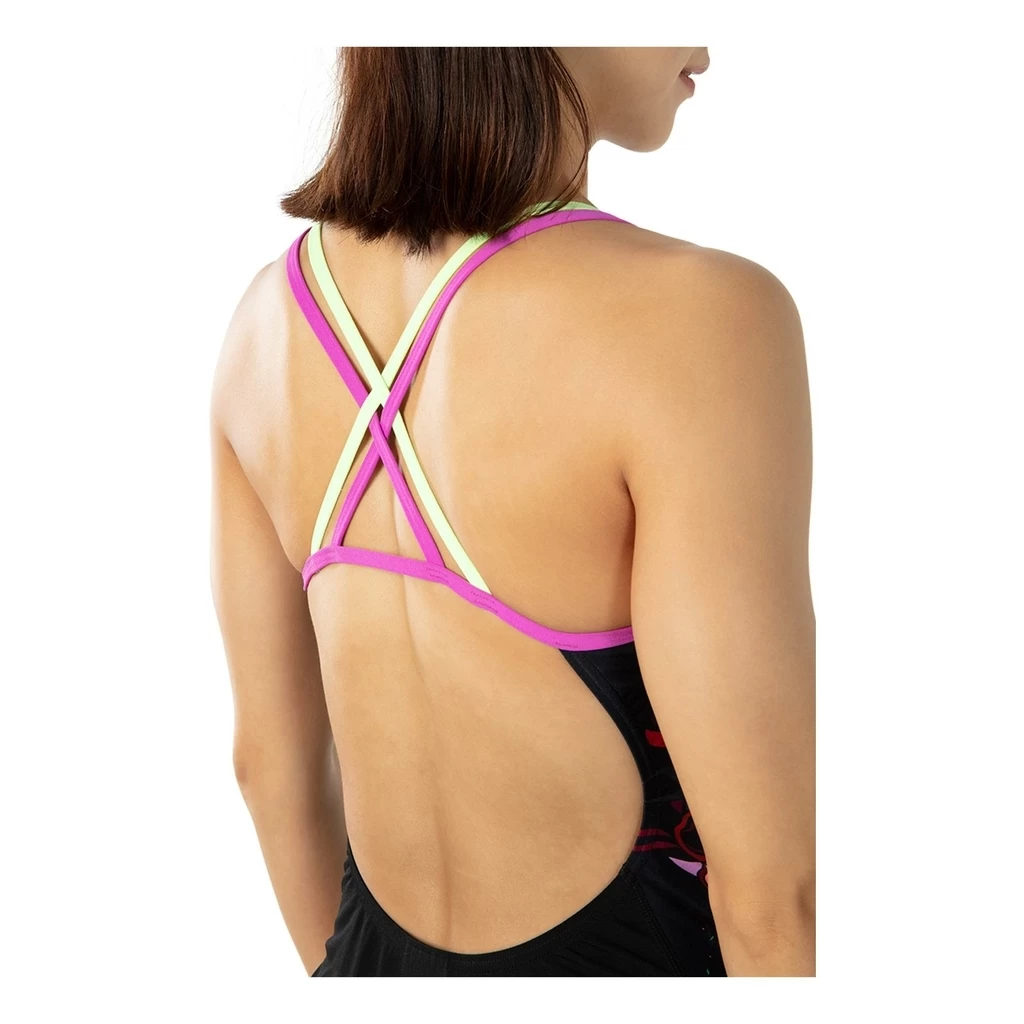 Speedo Hippy Chick Dreams Placement Double Crossback Femme Noir 4 Speedo Hippy Chick Dreams Placement Double Crossback Femme Noir – Image 2