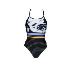 Arena Dark Floral Stripes Accelerate Back Femme Noir -Swim Fit Soldes main 247520 157806 5 c8eb