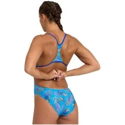 Arena Falling Leaves Swimsuit Booster Back Femme Turquoise -Swim Fit Soldes main 5593444 16671684 thickbox 8054