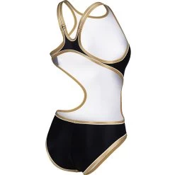 Arena One Evanescence Swimsuit Tech Back Femme Noir -Swim Fit Soldes main arena one evanescence tech back swimsuit women black multi gold 2 1 1877